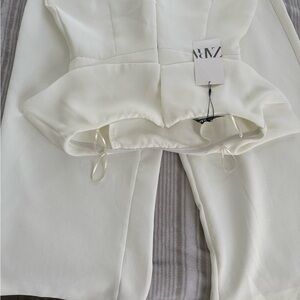 Zara Off-White Jumpsuit